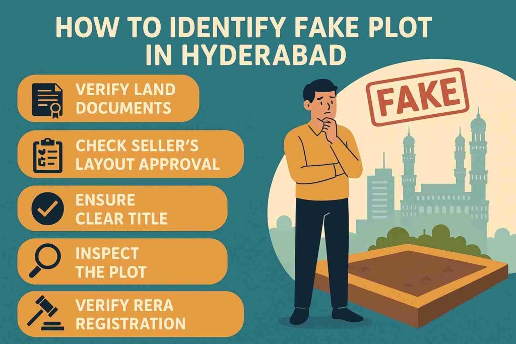 How to Identify Fake Plot in Hyderabad infographic image