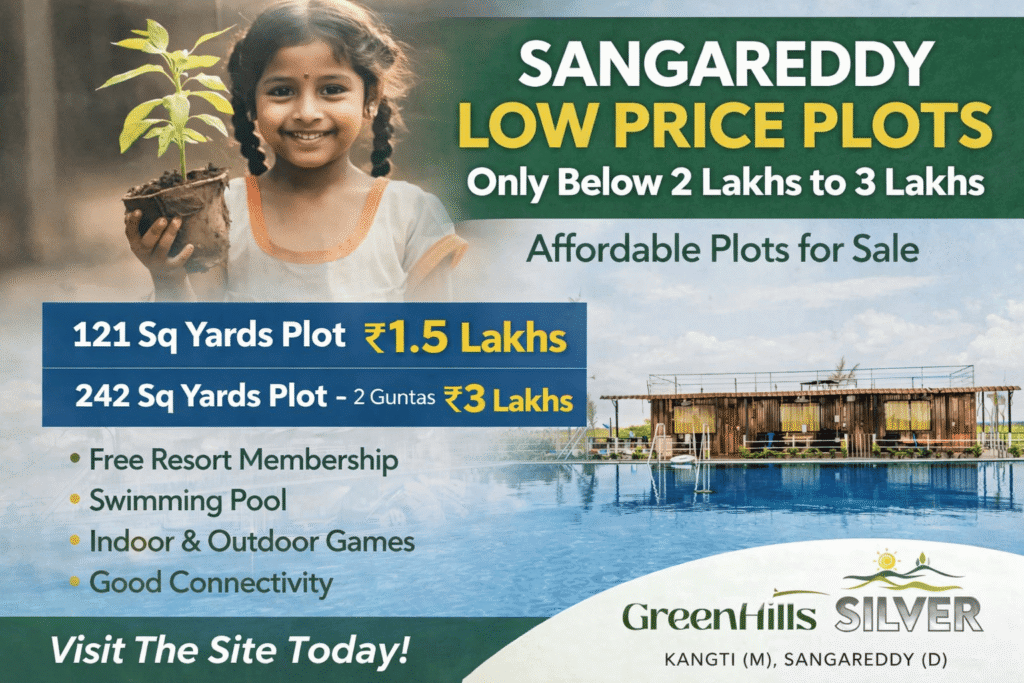 Sangareddy Low Price Plots Only Below 2 lakh to 3 lakhs