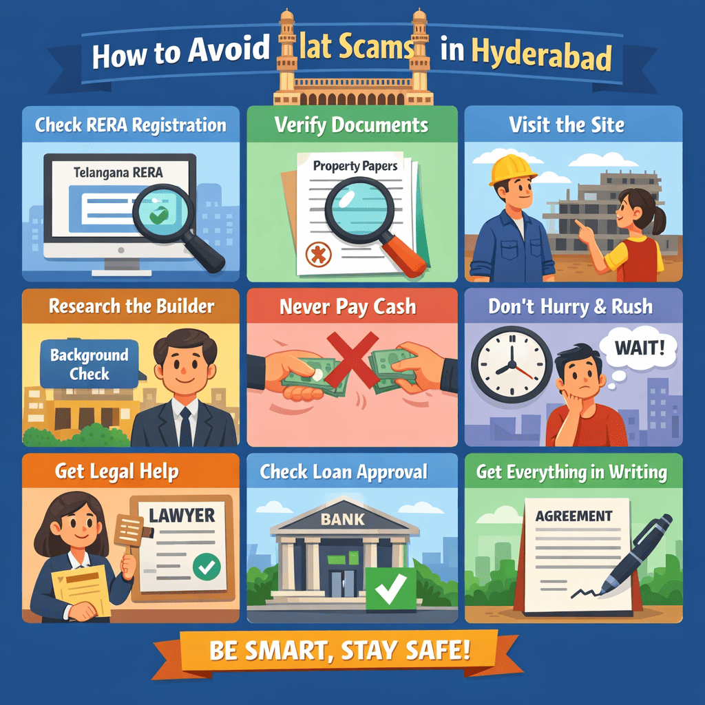 how to avoid flat scams in hyderabad