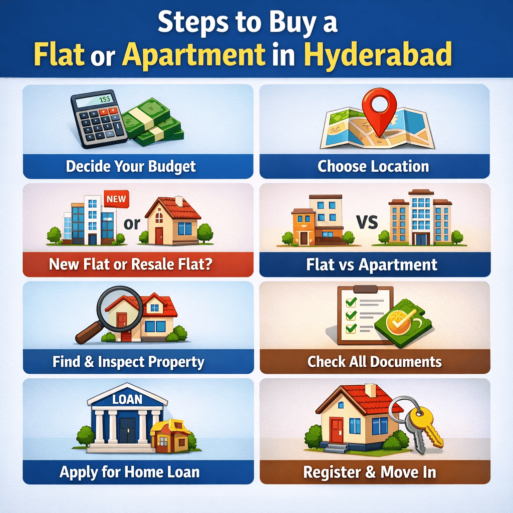 How to buy flat or apartment in hyderabad